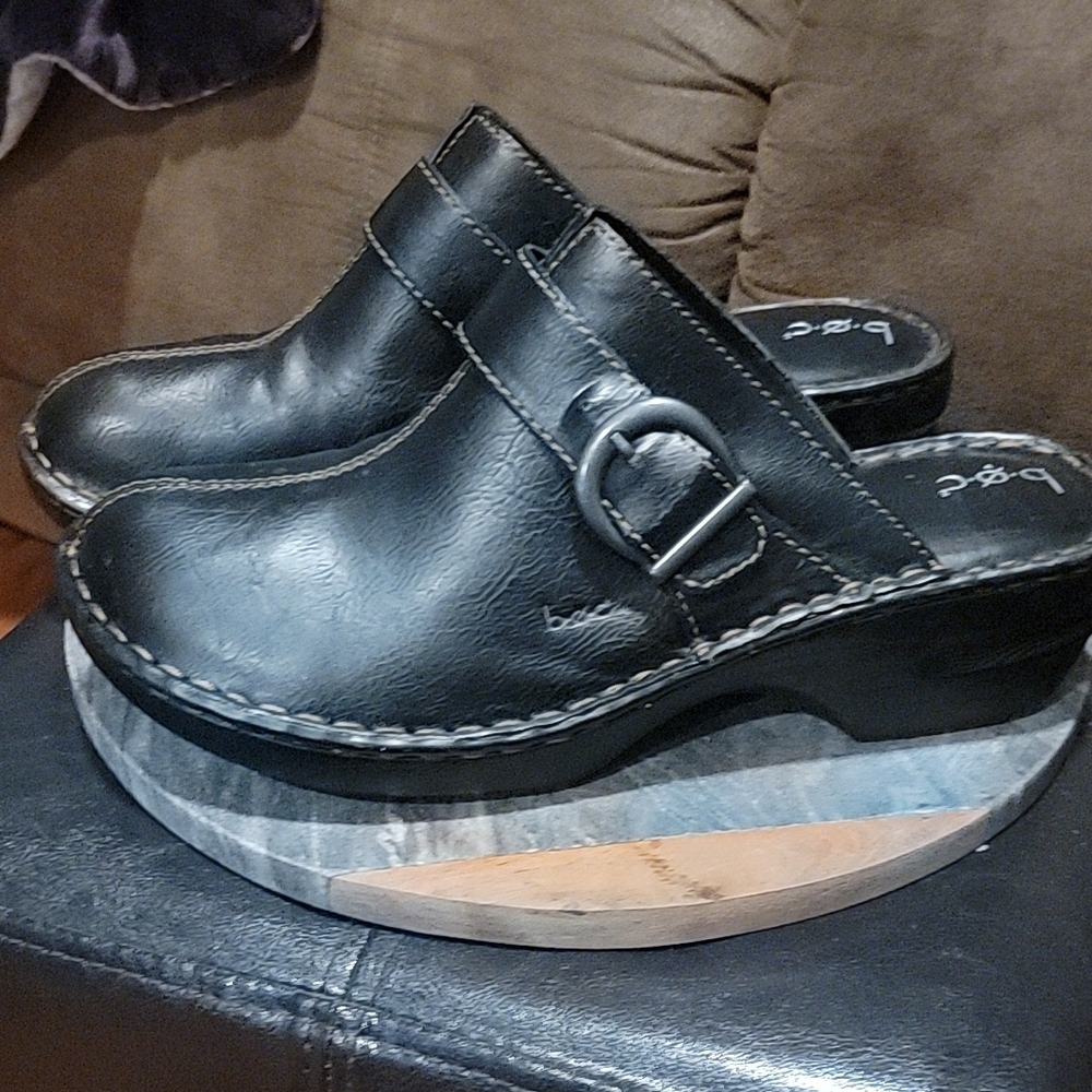 Børn Black Leather Clogs